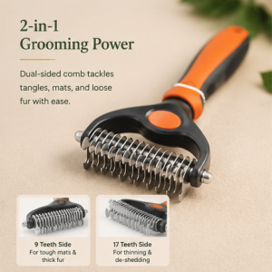 Two Sided Pet Grooming Brush