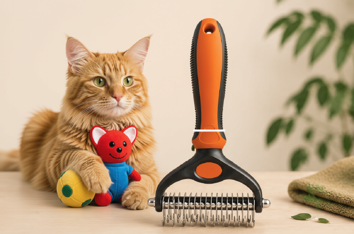 Two Sided Pet Grooming Brush - Image 5